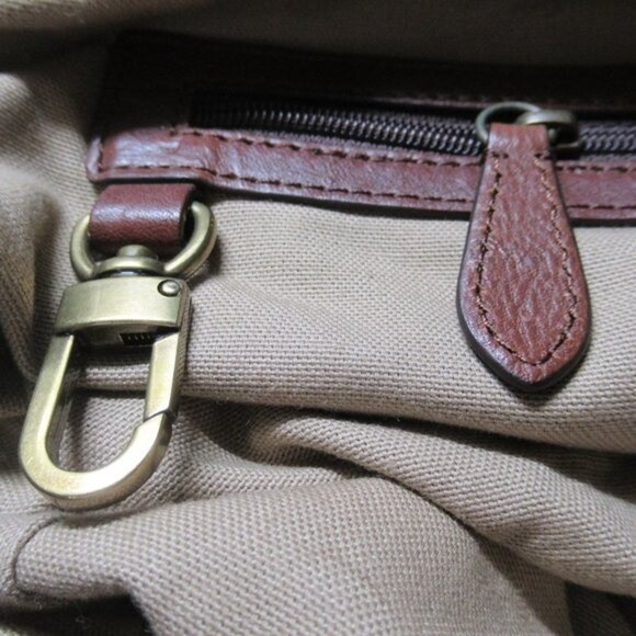 Cole Haan Suede Leather Shoulder Purse Brown - Picture 6 of 9